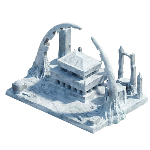 Quincy Labs architectural model with a central structure and surrounding arches